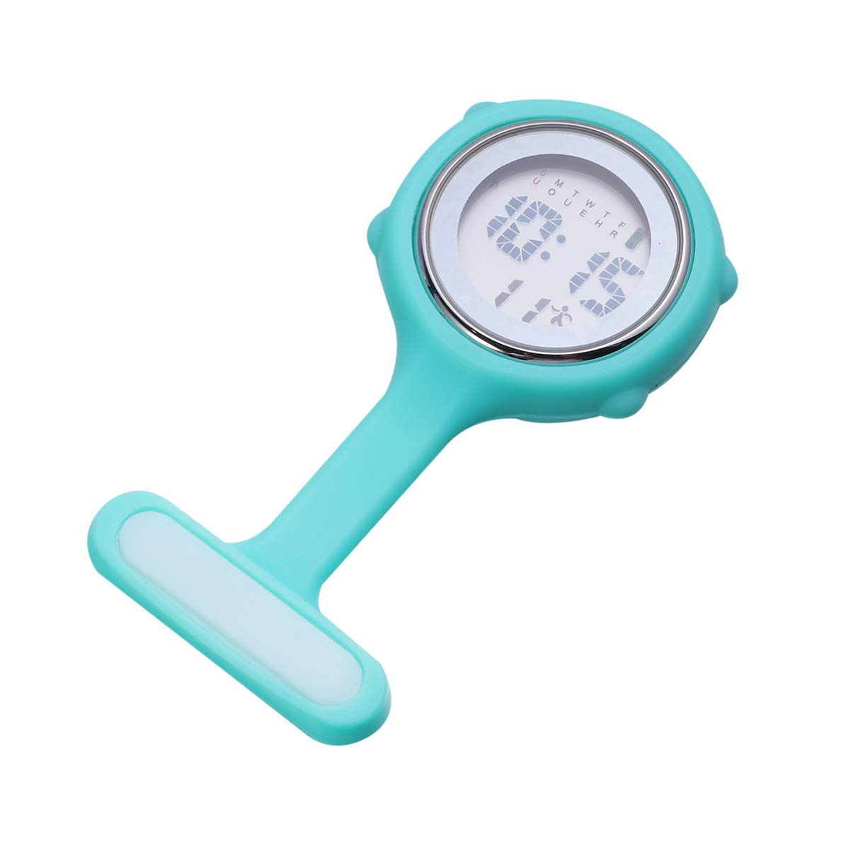Hemobllo Nurse Watch, Silicone Clip on Nurse Watches Luminous Calendar Nurse Lapel Watches Digital Nurse Fob Watches Brooch Portable Nursing Pocket Watch Nurse Gifts