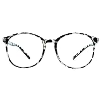 VisionGlobal Blue Light Blocking Glasses for Women/Men, Anti Eyestrain, Computer Reading, TV Glasses, Stylish Oval Frame, Anti Glare(Leopard,+2.00 Magnification)