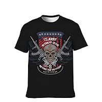 Mens Cool-Tees Funny-Graphic T-Shirt Novelty-Vintage Short-Sleeve Jiuce Hip-Hop: Punisher Skull Teens Stylish Outdoor Gift