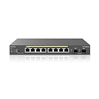 EnGenius Fit L2 Plus Managed 8-Port Gigabit PoE Switch | 55W Budget | 2 SFP Uplink Ports | 20 Gbps Switching Capacity [EWS2910P-FIT]
