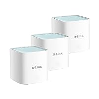 D-Link M15/3, Eagle Pro AI Mesh WiFi 6 Router System (3-Pack) - Multi-Pack for Smart Wireless Internet Network, Compatible with Alexa and Google, AX1500
