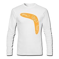 Men's Boomerang Long Sleeve T Shirt Medium White