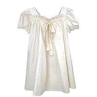 Girl Dress Pack Summer New Puff Sleeve Lace Collar Bowknot Solid Color Fashion Girls Dress Little Girl Dress Size 6