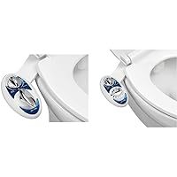 LUXE Bidet NEO 180 and 185 Self-Cleaning Dual Nozzle Non-Electric Bidet Attachment Bundle for Toilet Seat