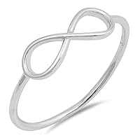 CHOOSE YOUR COLOR Sterling Silver Infinity Ring