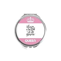Illusion Is the First of All Pleasures Quote Mini Double-sided Portable Makeup Mirror Queen