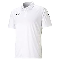 mens Teamliga Sideline Polo Shirt, White/Black, Medium US