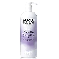 Keratin Perfect - Brightener Tone Correcting Shampoo - Anti Color Fading - Super Soothing - Salon Quality - Hydrating Hair - For All & Blonde Type - No Suplhate - 32 Oz