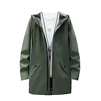 Spring and Autumn Classic In The Long Waterproof Coat Mens Casual Loose Comfortable Trench