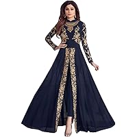 Indian Pakistani Ready to Wear Silk Anarkali Gown with Dupatta Suits