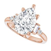 Moissanite Solitaire Engagement Ring, 2 CT Pear Cut, Sterling Silver
