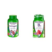 Vitafusion Collagen Gummy Vitamins 60ct and Vitamin B12 Gummy Vitamins Delicious Raspberry Flavor 60ct