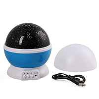 NED Baby Night Light Moon Star Projector 360 Degree Rotation - 4 LED Bulbs 9 Light Color Changing with USB Cable, Unique Gifts for Men Women Kids Best Baby Gifts