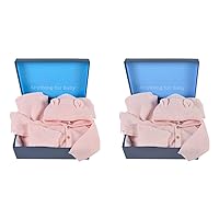 Gerber Unisex Baby 3-Piece Knit Clothing Gift Set Pink Newborn (Pack of 2)