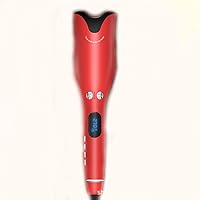 Fully Automatic Rose-Shaped Curling Iron Electric Rotating Large Volume Wave Curling Iron LCD Anti-Scalding Lazy red