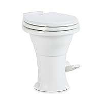 310 Standard Toilet | Oblong Shape| Lightweight and Efficient with Pressure-Enhanced Flush | White | Perfect for Modern RVs