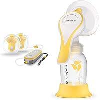 Freestyle Hands-Free Breast Pump | Wearable, Portable and Discreet Double Electric Breast Pump with App Connectivity & Manual Breast Pump with Flex Shields Harmony Single Hand