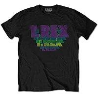 T. Rex Men's Stacked Logo Slim Fit T-Shirt Black