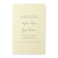 Gartner Studios Simple Ivory Print At Home Wedding Invitation Kit, 5.5” x 8.5”, Set of 100, Includes Envelopes (76039)