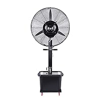 Fans,Floor Standing Industrial Fan Air Cooler Spray Humidifier Oscillating Cooling Quiet Tower Fan for Home Office and Restaurant, 3 Speed