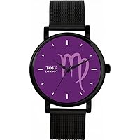 Purple Virgo Watch Ladies 38mm Case 3atm Water Resistant Custom Designed Quartz Movement Luxury Fashionable