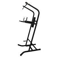 Multi-Station Space-Saving VKR Power Workout Tower, Home/Office Gym Fitness Equipment - Pull Up, Dip, Push Up & More for Strength Training