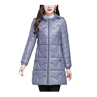 Mother Glossy Winter Jacket Thicken Windproof Warm Parka Hooded Down Snow Coat Solid Women's Parkas Outwear