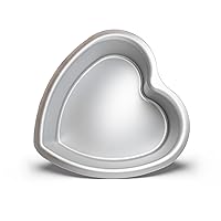8 Inch Heart Shape Cake pan Baking Pan,Anodized Heart Cake Pan, Aluminum Cake Pan, For Valentine's Day Wedding Birthday and Other Occasions Cake.silver