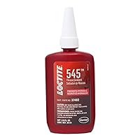 Loctite 545 Pneumatic/Hydraulic Pipe Thread Sealant, High Lubricity, High Pressure, No Fillers, Solvent Resistance, for Fine Threaded Fittings | Purple, 36 ml Bottle (PN: 492145)