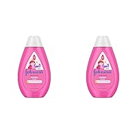 Johnson's Baby Shiny Soft TearFree Kids' Shampoo with Argan Oil Silk Proteins Paraben Sulfate DyeFree Formula Hypoallergenic Gentle for Toddler's Hair, 13.6 Fl Oz (Pack of 2)