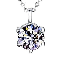 925 sterling silver necklace and 1ct moissanite pendant, gifts, surprises, birthday parties