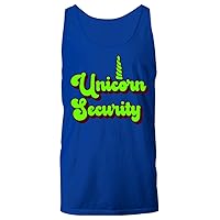 Unicorn Security Neon Green Vintage Retro 70s 80s 90s Plus Size Women Men Unisex Tank Top Royal