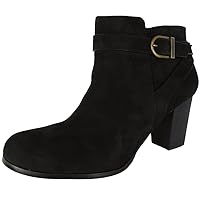 Cole Haan Womens Cassidy Strap Bootie Ankle Boot Shoes, Black Nubuck, US 9.5