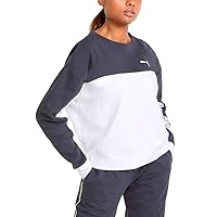 Puma Womens Modern Sports Crew Neck Sweatshirt Casual Comfort Technology - Blue