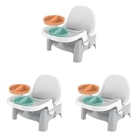 Summer Infant Deluxe Learn-to-Dine Feeding Seat – Infant and Toddler Feeding Chair and Booster Seat with Tray and 2 Snap-in Plates (Pack of 3)