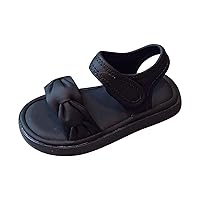 Girls' Sandals Summer Children's Soft Sole Shoes Fashion Girls' Princess Shoes Baby Beach Shoes Girls Size 4 Sandals (Black, 9 Toddler)