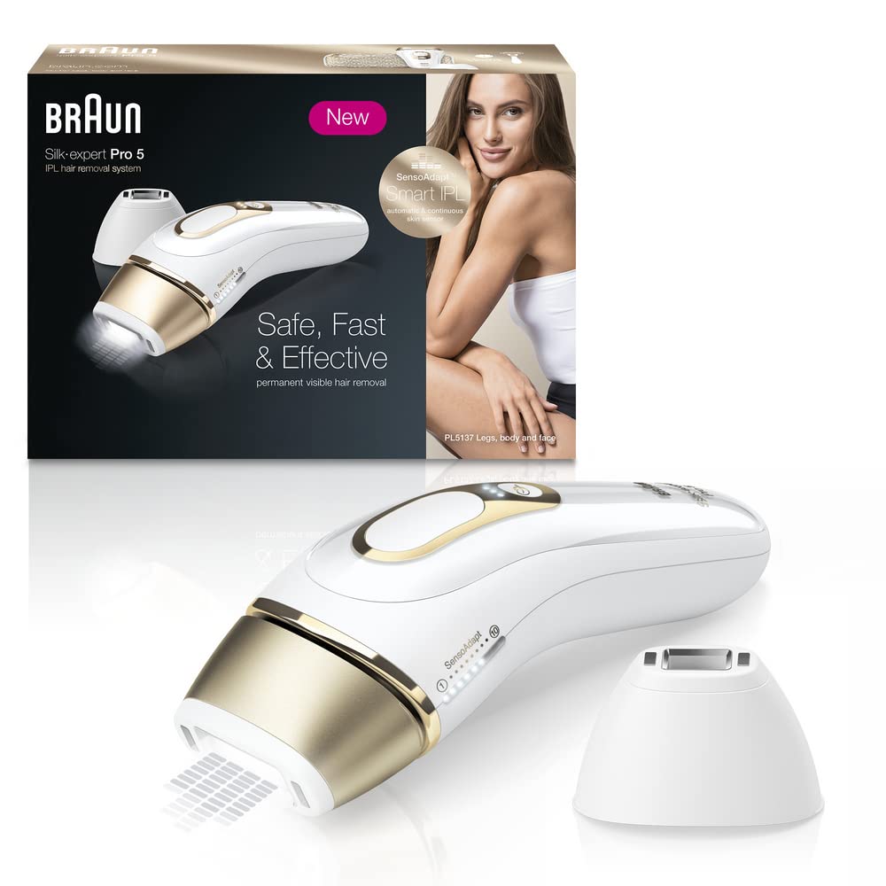 Mua Braun IPL Hair Removal for Women and Men, Silk Expert Pro 5 PL5137 with  Venus Swirl Razor, Long-lasting Reduction in Hair Regrowth for Body & Face,  Corded trên Amazon Mỹ chính