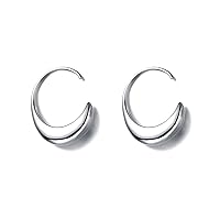 Ahloe Jewelry 14K Gold Chunky Hoop Earrings for Women Dangle Drop Statement Tiny Earring Silver Lightweight Hypoallergenic Open Hoops