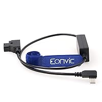Eonvic Upgrade Power Supply Cables D-Tap to 5V USB Type-C Regulated Adapter Cable Powering Motors (Right Angle USB Type C to Dtap)