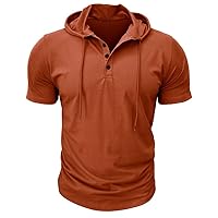 Men's Sports Fitness Men's Short Sleeve T-Shirt Hoodie Top