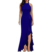 Sleeveless Wedding Tunic Dress Womans Mother's Day Classy Maxi Cold-Shoulder Loose Cool Dress for Women