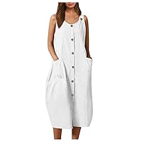 Dresses for Women 2024 Summer Fashion Sleeveless Adjustable Sling Dress