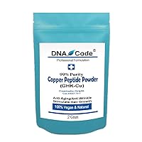 DNA Code- DIY Copper Peptide Powder 99% Purity, Cosmetic Grade for Hair/Skin. Add to Your Lotion, Cream,Serum, Moisturizer…