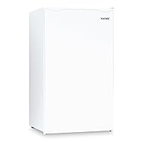 Igloo 3.2 Cu.Ft. Single Door Compact Refrigerator with Freezer - Slide Out Glass Shelf, Perfect for Homes, Offices, Dorms - White