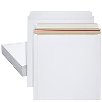 Juvale 25-Pack Stay Flat Rigid Mailers 12x12 with Self Adhesive Seal, Bulk White Cardboard Envelopes for Shipping Photos, Mailing Calendars, Art Prints, CDs, Documents