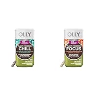 OLLY Chill & Focus Adaptogen Supplements with Ashwagandha, Rhodiola, Ginseng, Gotu Kola - 30ct
