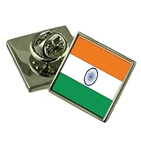 India Flag Lapel Pin Badge Solid Silver 925