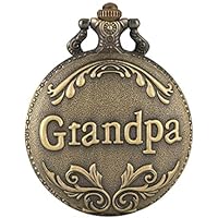 Grandpa Pocket Watch with Chain, Grandfather Birthday Gift Christmas