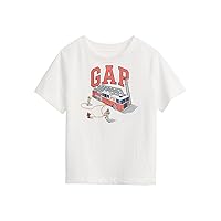GAP baby boys Short Sleeve Logo T-shirt T Shirt, New Off White, 0-3 Months US