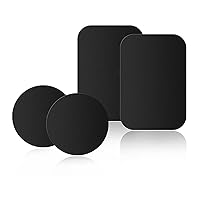 3M Adhesive Phone Magnet,4 Piece Magnet for Phone Case,Metal Plate for Phone Magnet,Magnet for Phone,Plate Phone Magnet Plate for Car Very Thin Metal Plates for Phone and Tablet S-07N (Black)